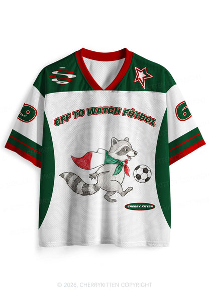 Custom Off To Watch Futbol Raccoon Y2K Sport Jersey Shirts Cherrykitten