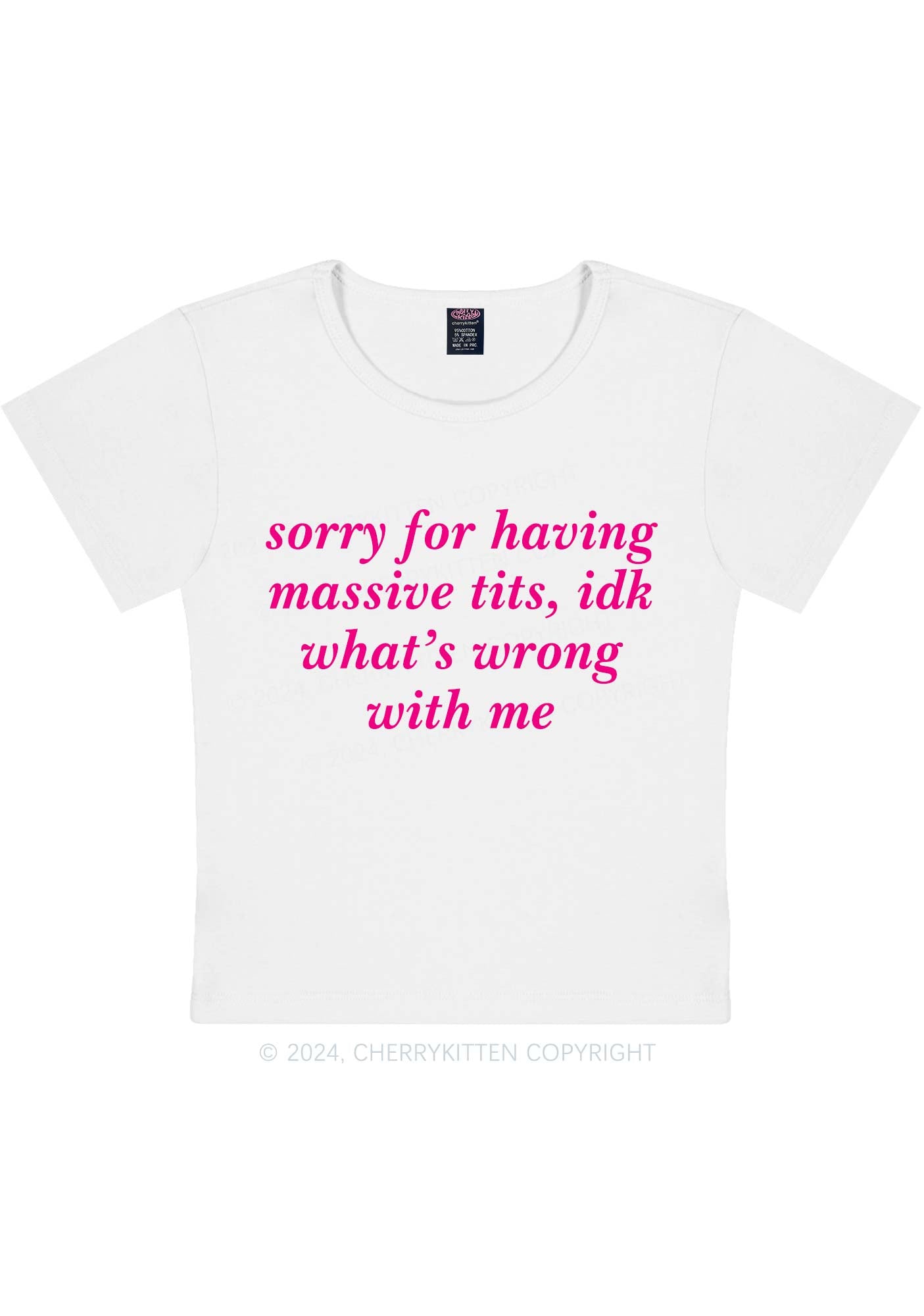 Sorry For Massive Txts Y2K Baby Tee Cherrykitten