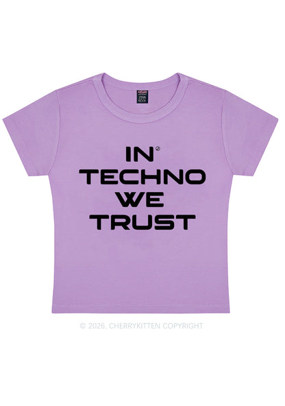 In Techno We Trust Y2K Baby Tee Cherrykitten