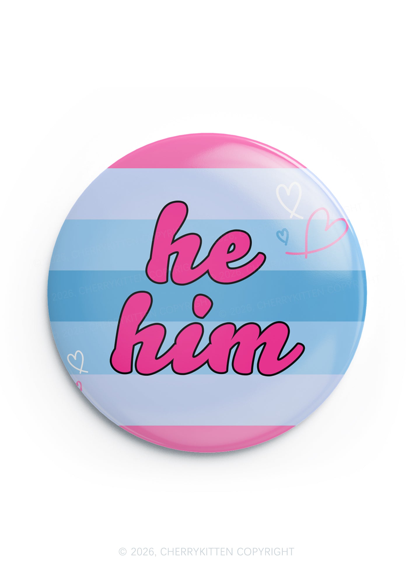 He Him Pride 1Pc Y2K Pin Badge Cherrykitten