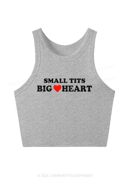 Small But Big Heart Y2K Crop Tank Top Cherrykitten