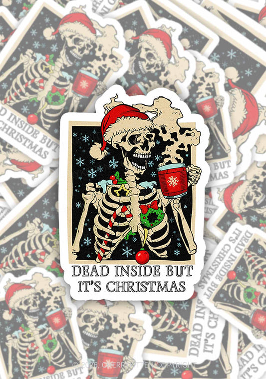 Christmas Dead Inside 1pc Y2K Sticker Cherrykitten