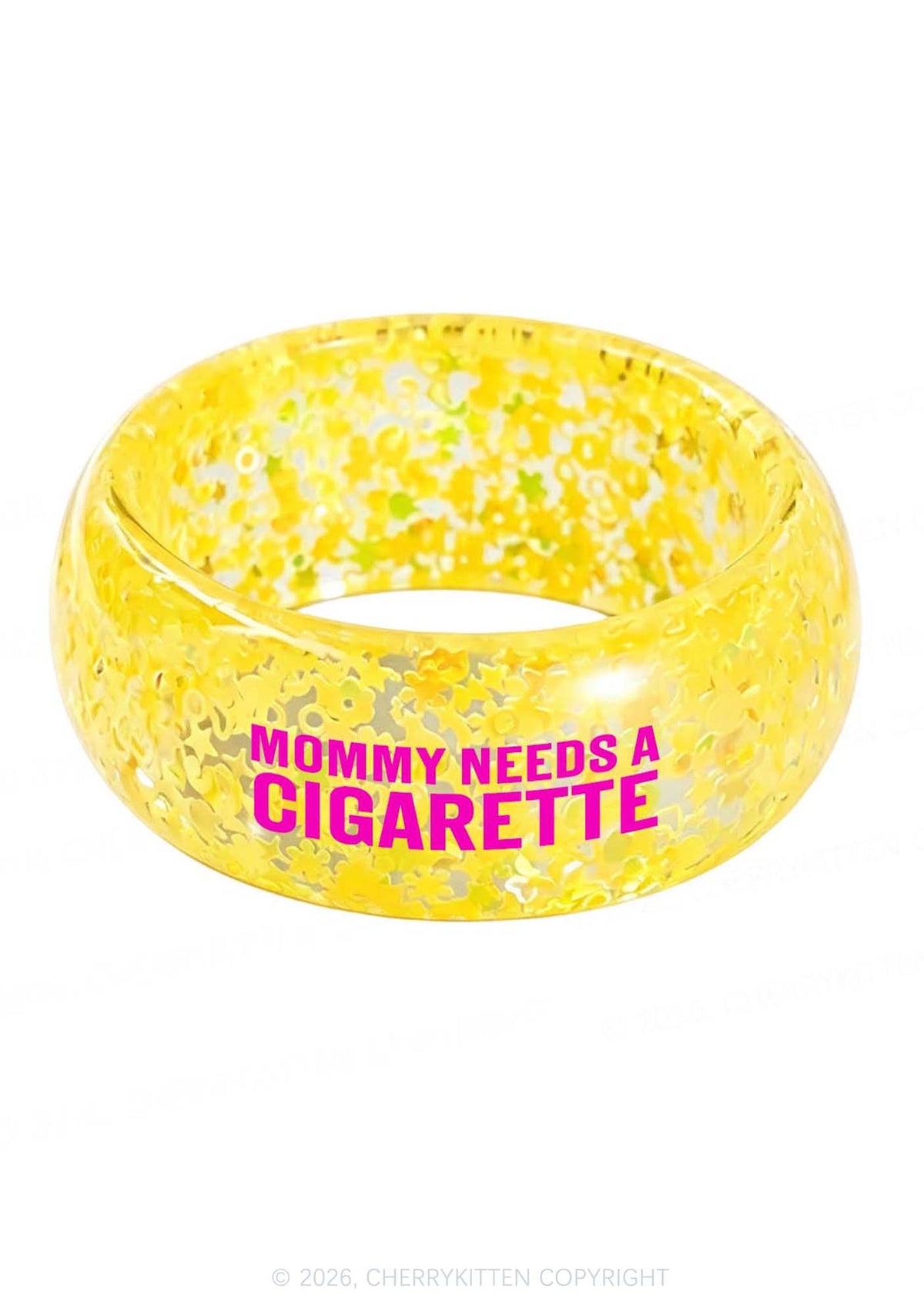 Mommy Needs A Cigarette Y2K Cuff Bangle Cherrykitten
