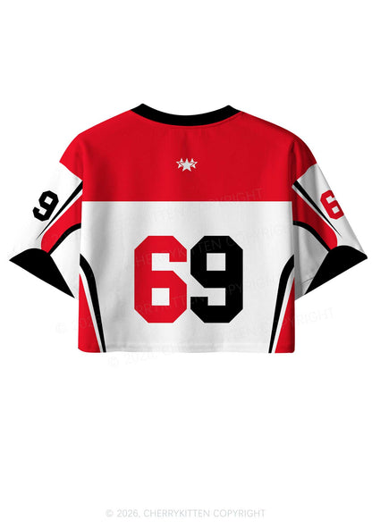 I Support Gay Rights Pride Y2K Crop Sport Jersey Shirts Cherrykitten