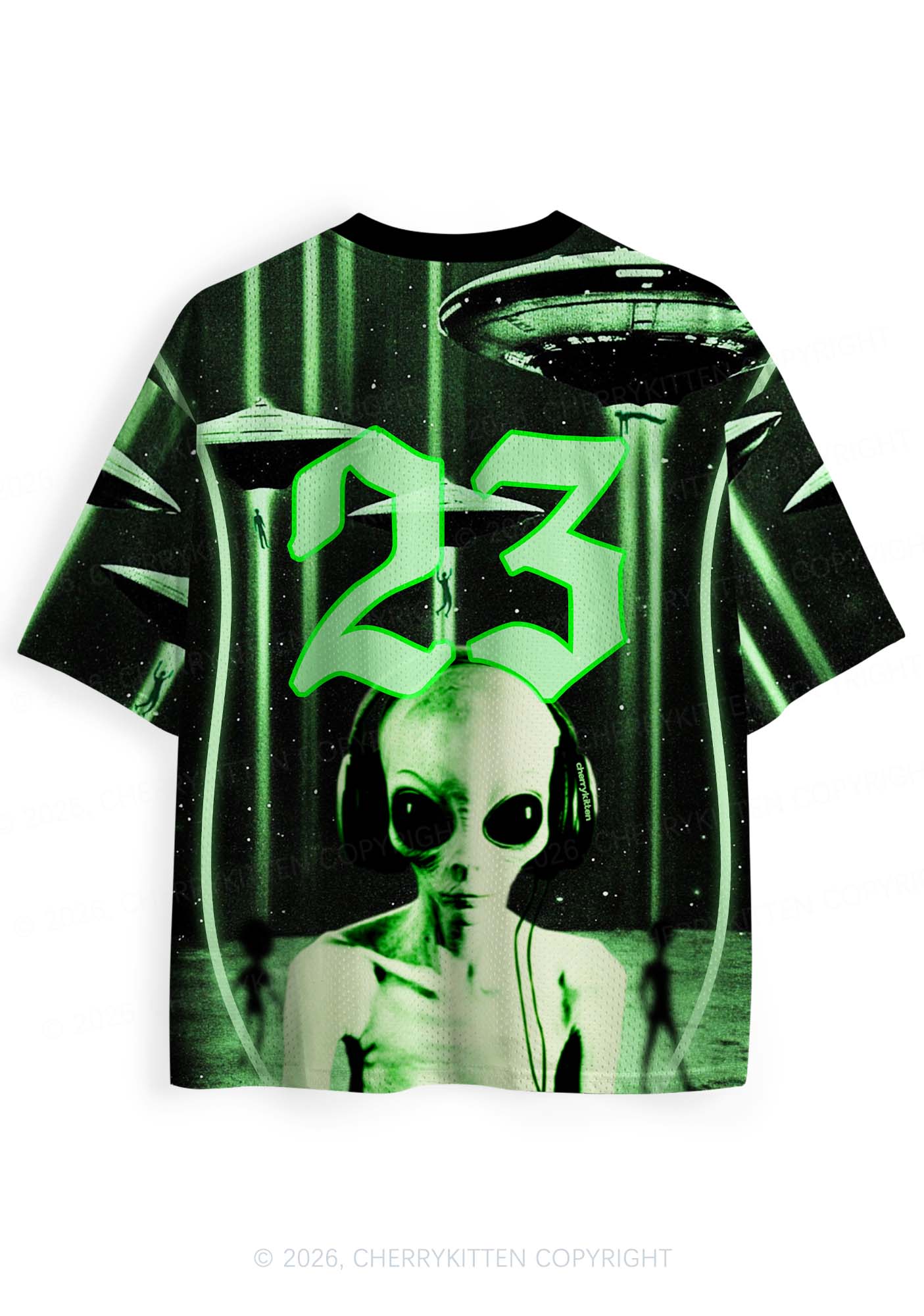 Halloween Alien DJ Y2K Sport Jersey Shirts Cherrykitten