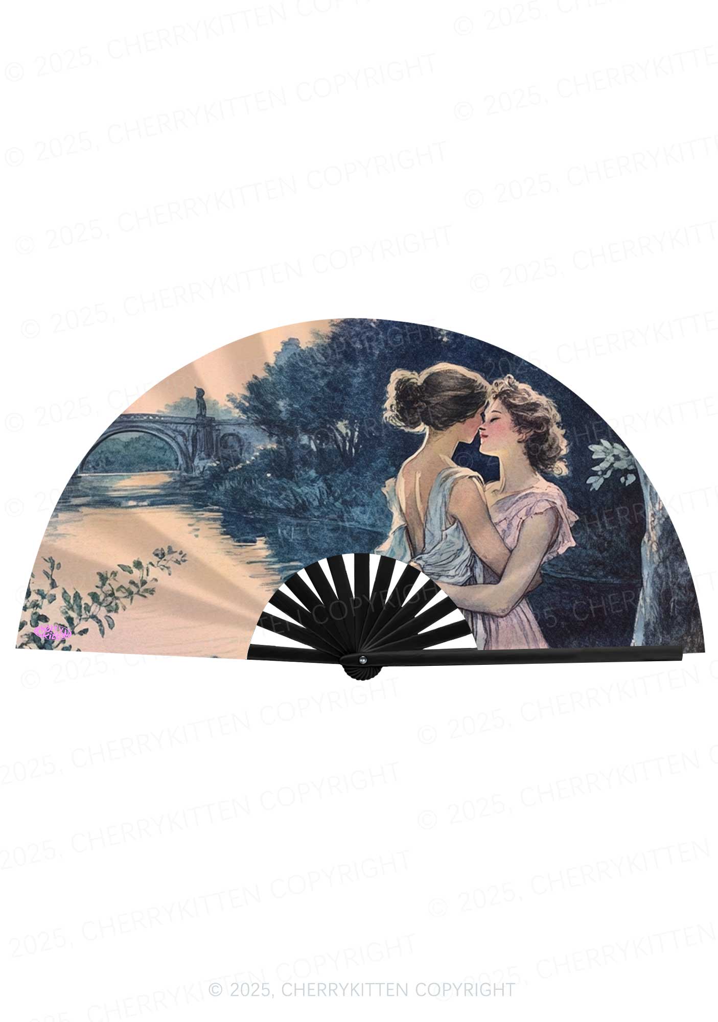 Best Friends Pride Y2K Rave Hand Fan Cherrykitten