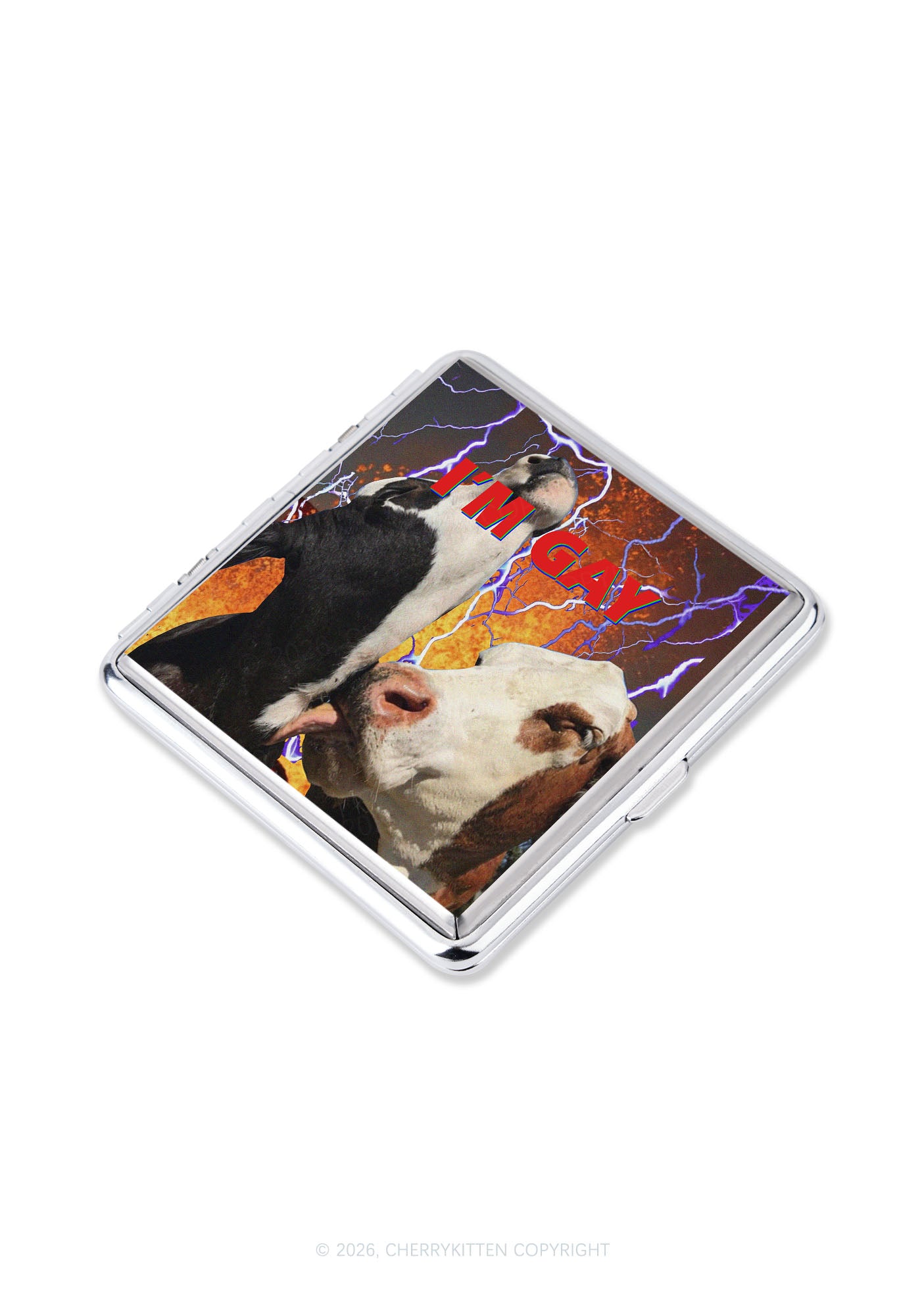 Im Gay Cow Pride Y2K Cigarette Case Cherrykitten
