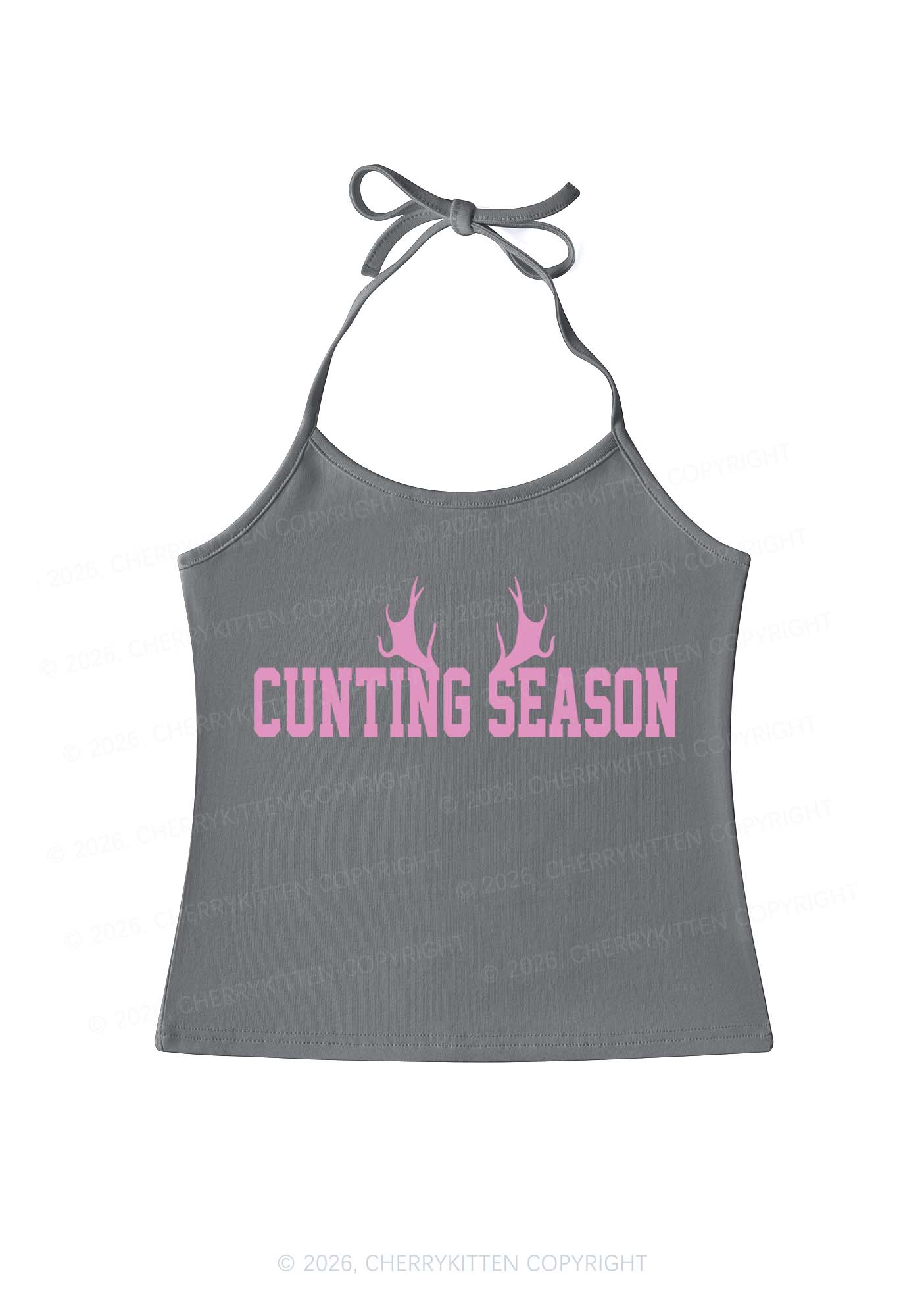 Cunting Season Y2K Halter Neck Cami Cherrykitten
