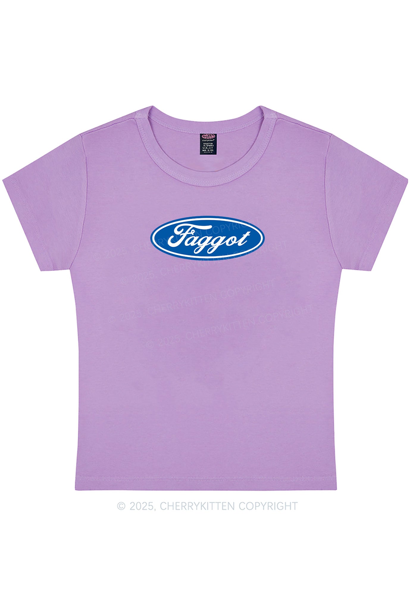 Curvy Faggot Pride Y2K Baby Tee Cherrykitten