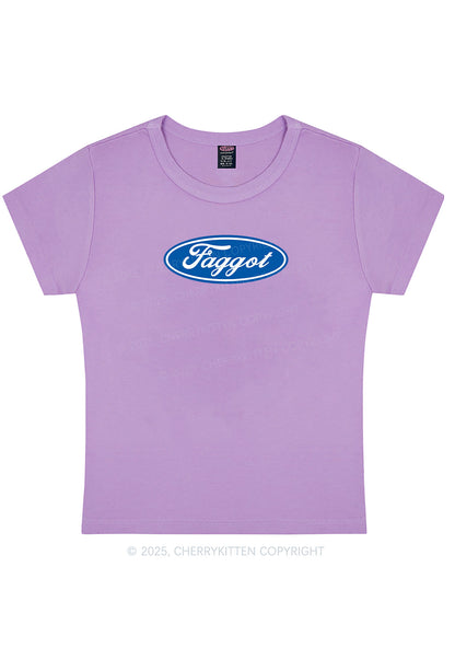 Curvy Faggot Pride Y2K Baby Tee Cherrykitten