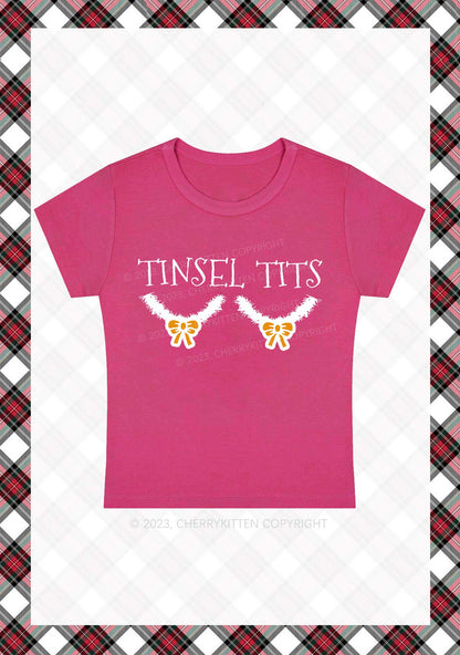 Tinsel Txts Christmas Baby Tee Cherrykitten