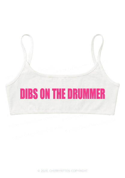 Dibs On The Drummer Y2K Super Crop Cami Cherrykitten