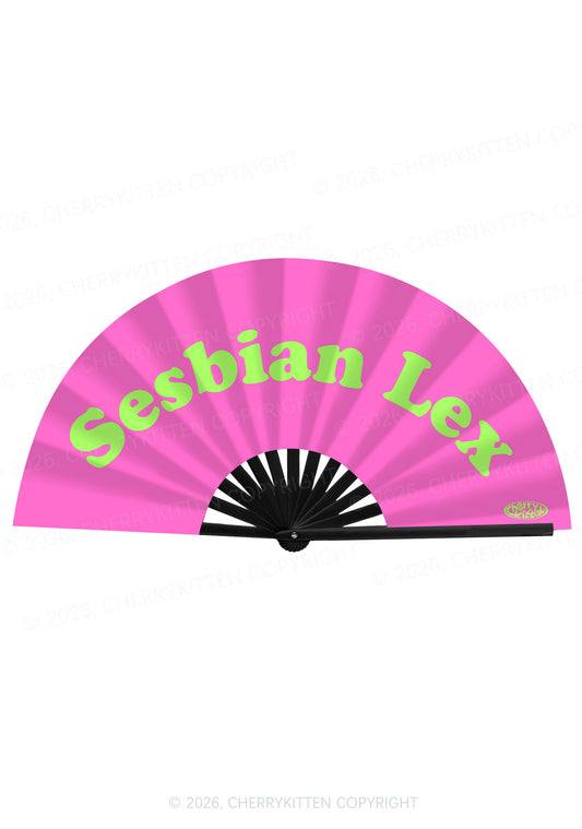 Sesbian Lex Pride Y2K Rave Hand Fan Cherrykitten
