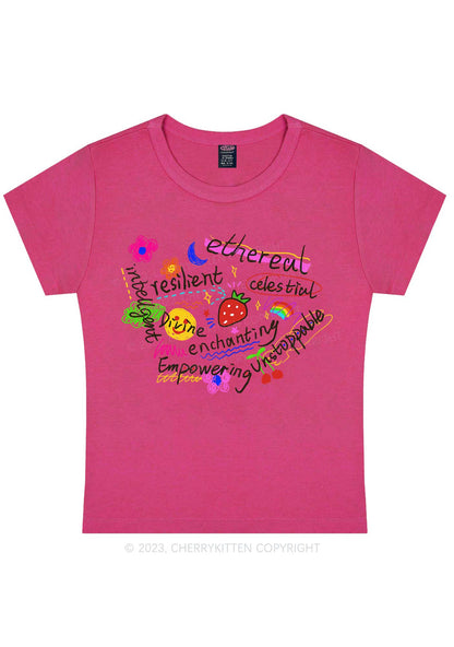 Curvy Girl Empowering Y2K Baby Tee Cherrykitten