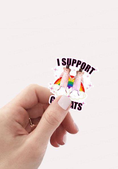 I Support Gay Rats Pride 1pc Y2K Sticker Cherrykitten