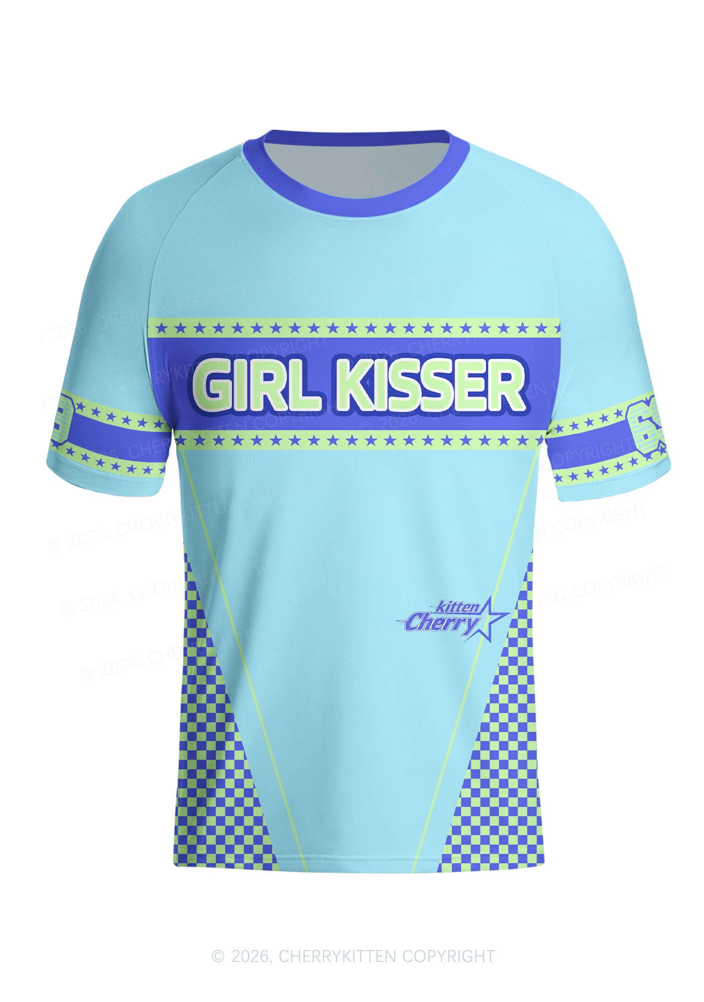 Blue Girl Kisser Pride Y2K Football Jersey Shirts Cherrykitten