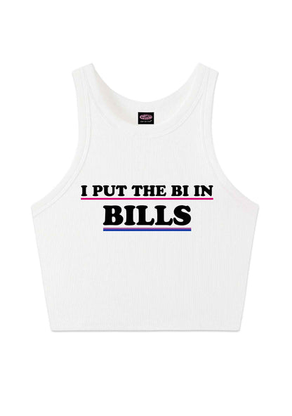 I Put The Bi In Bills Pride Y2K Crop Tank Top Cherrykitten