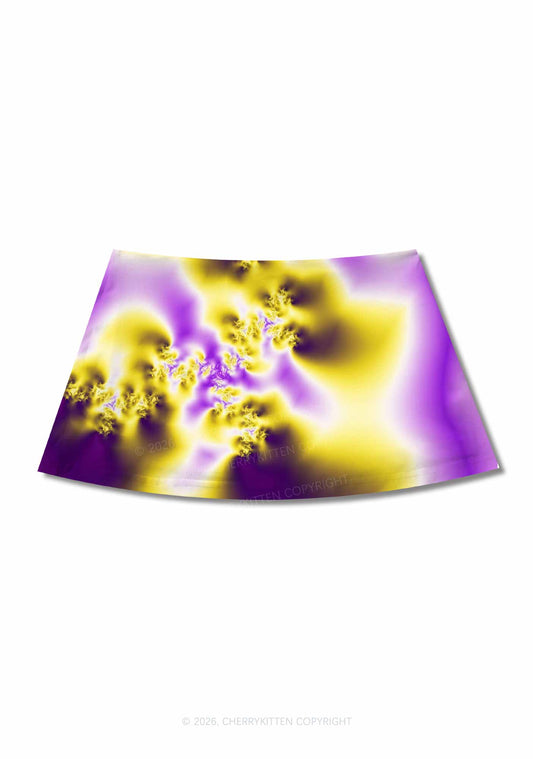Nonbinary Thermal Pride Y2K Print Mini Skirt Cherrykitten