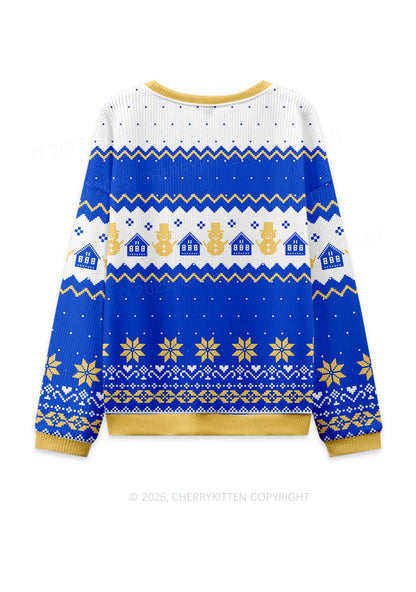 I Got That Hot Dog In Me Y2K Christmas Knit Sweatshirt Cherrykitten