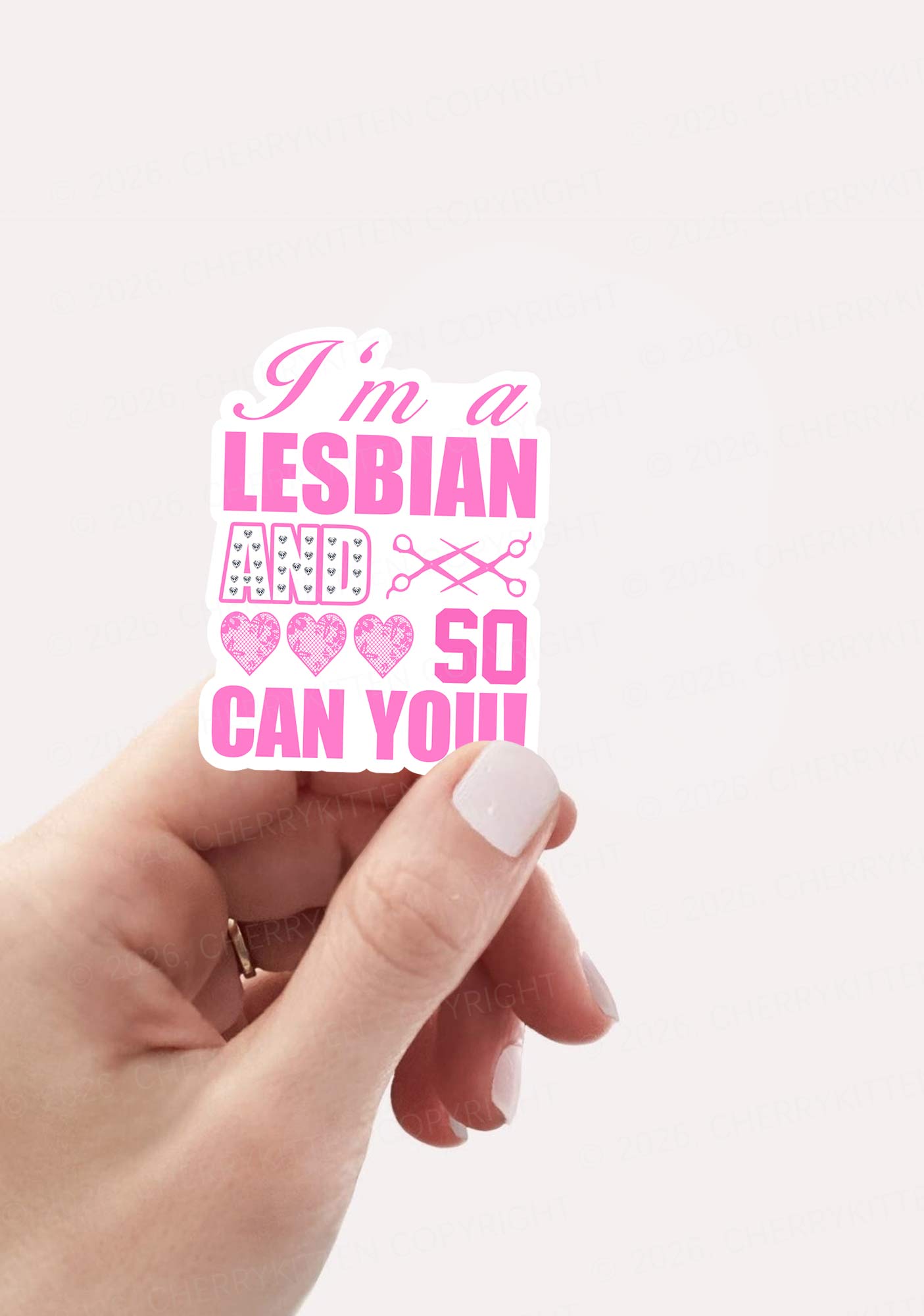 Im A Lesbian And So Can You Pride 1pc Y2K Sticker Cherrykitten