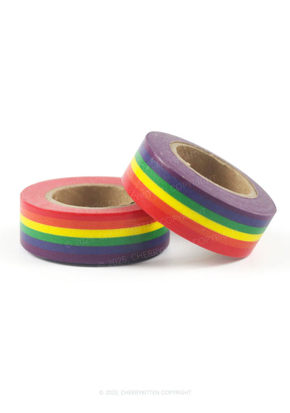 Y2K Pride Rainbow Flag Washi Tape Cherrykitten