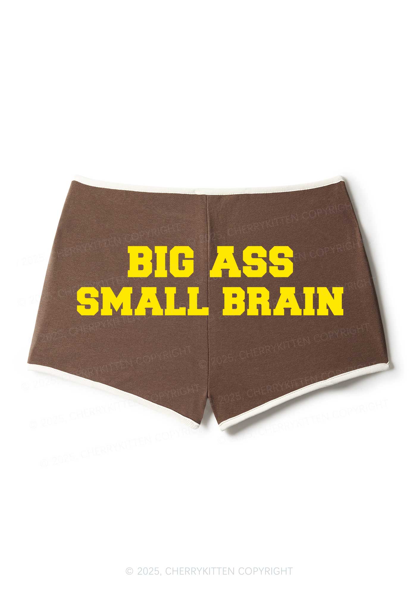 Big Axx Small Brain Y2K Booty Shorts Cherrykitten
