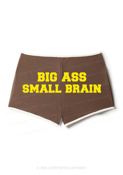 Big Axx Small Brain Y2K Booty Shorts Cherrykitten
