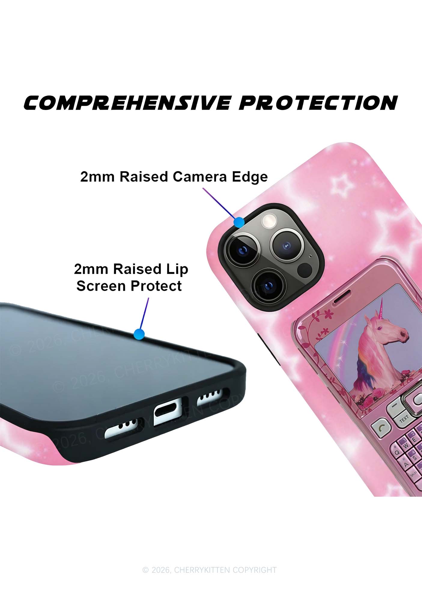Pink Unicorn Y2K Phone Case Cherrykitten