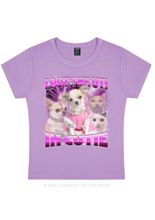Put UTI In Cutie Y2K Baby Tee Cherrykitten