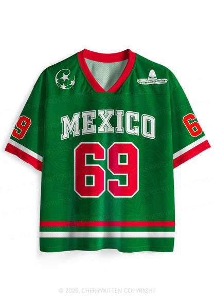 Custom Green Mexico Sombrero Y2K Sport Jersey Shirts Cherrykitten