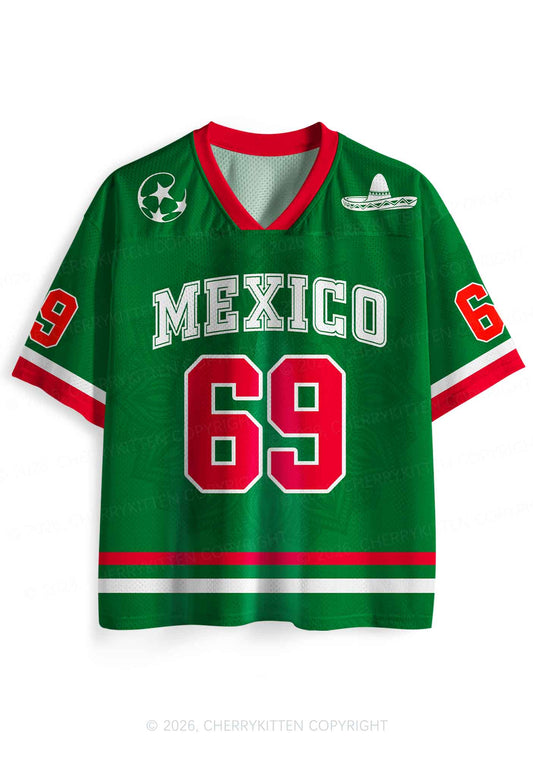 Custom Green Mexico Sombrero Y2K Sport Jersey Shirts Cherrykitten