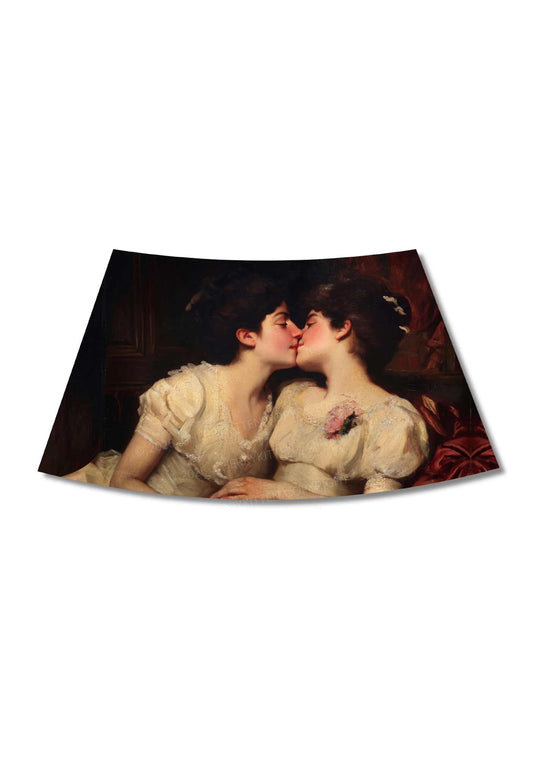 Vintage Women Kissing Pride Y2K Print Mini Skirt Cherrykitten