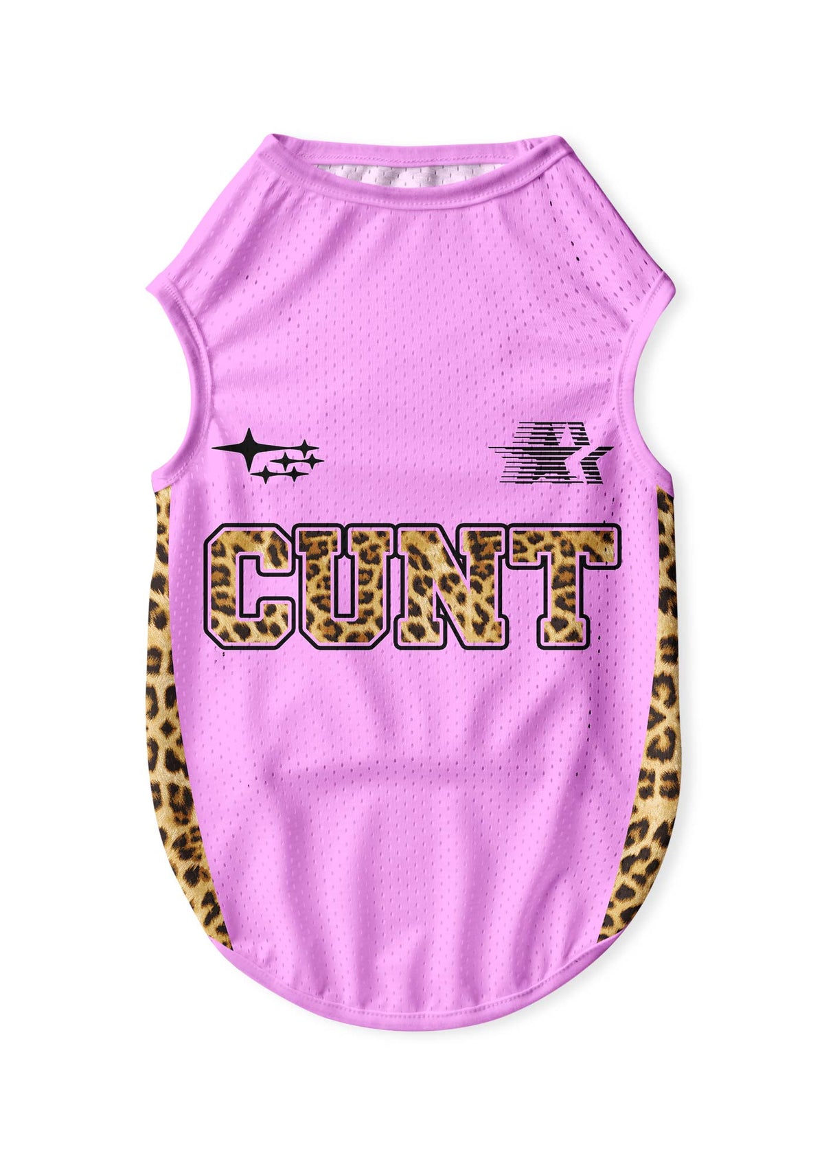 Pink Cxxt Leopard Y2K Pet Jersey Cherrykitten