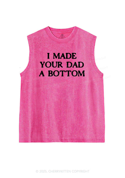 Made Your Dad Bottom Pride Y2K Washed Muscle Tank Cherrykitten