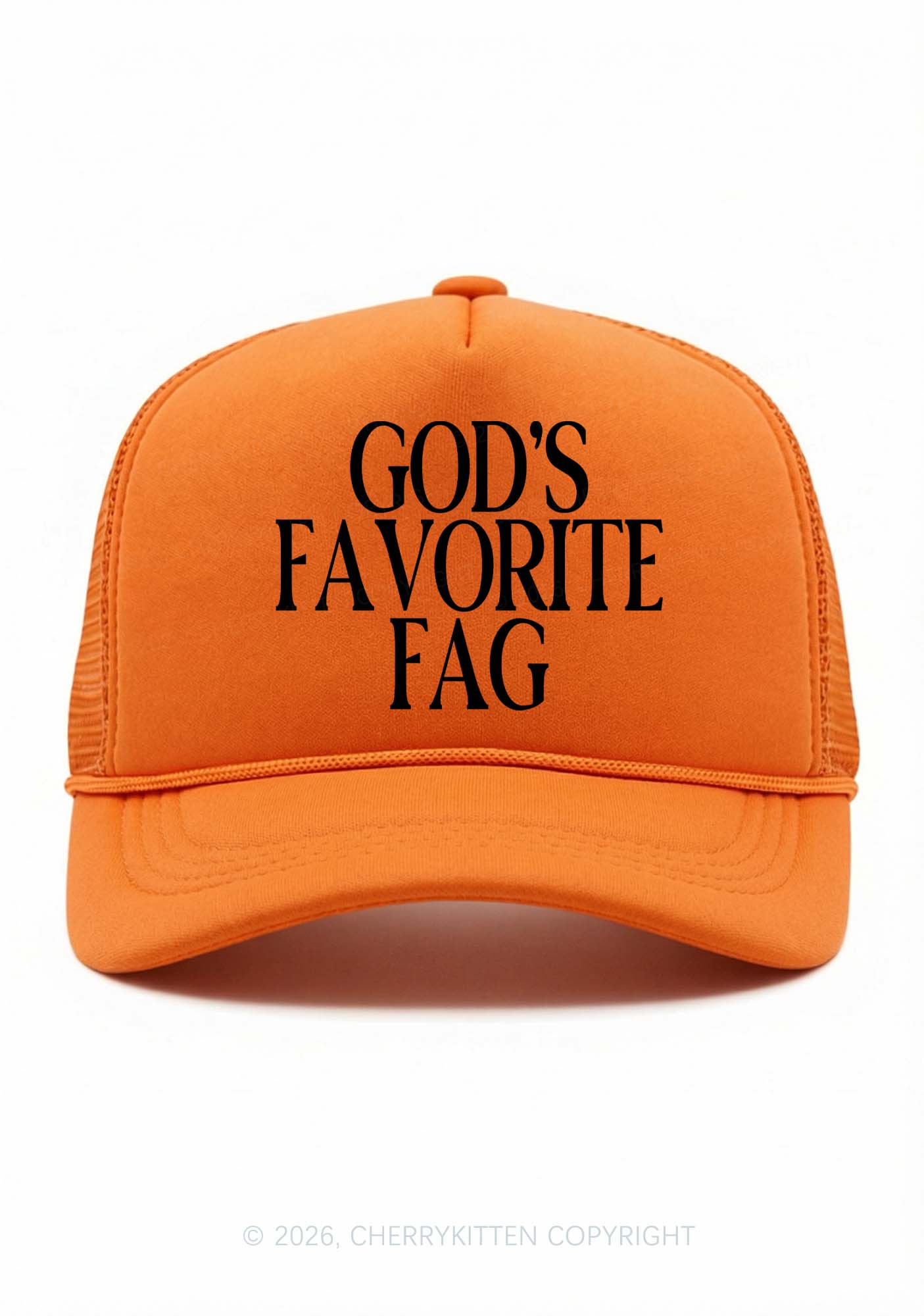 Gods Favorite Fag Pride Y2K Trucker Hat Cherrykitten