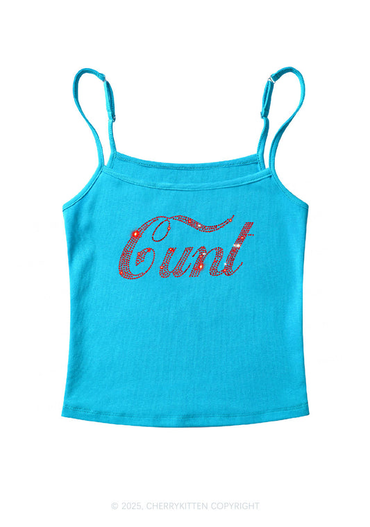 Rhinestone Special Cxxt Y2K Spaghetti Strap Cami Cherrykitten