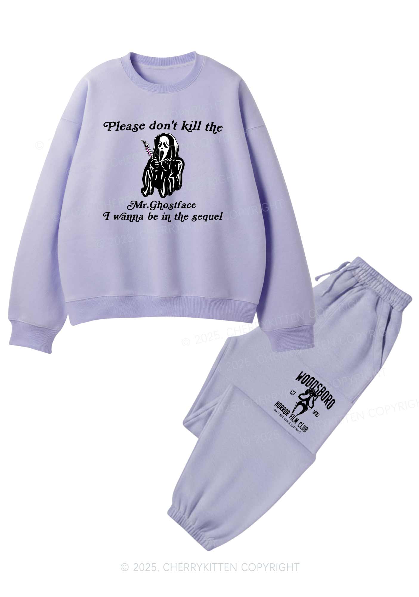 Halloween In The Sequel Y2K Fleece Sweatshirts Set Cherrykitten
