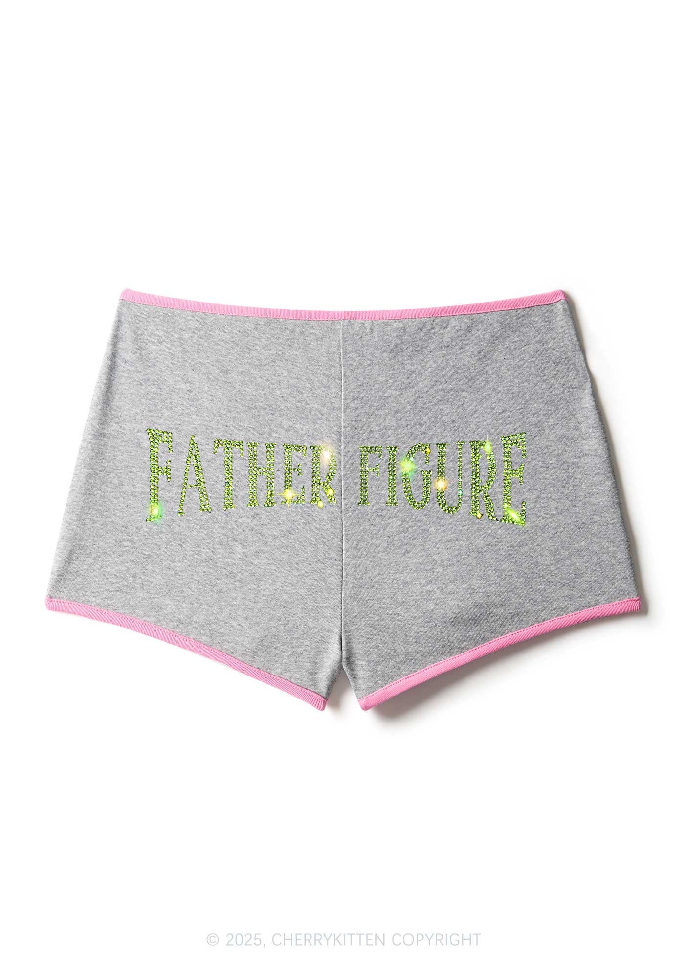 Rhinestone Father Figure Y2K Booty Shorts Cherrykitten