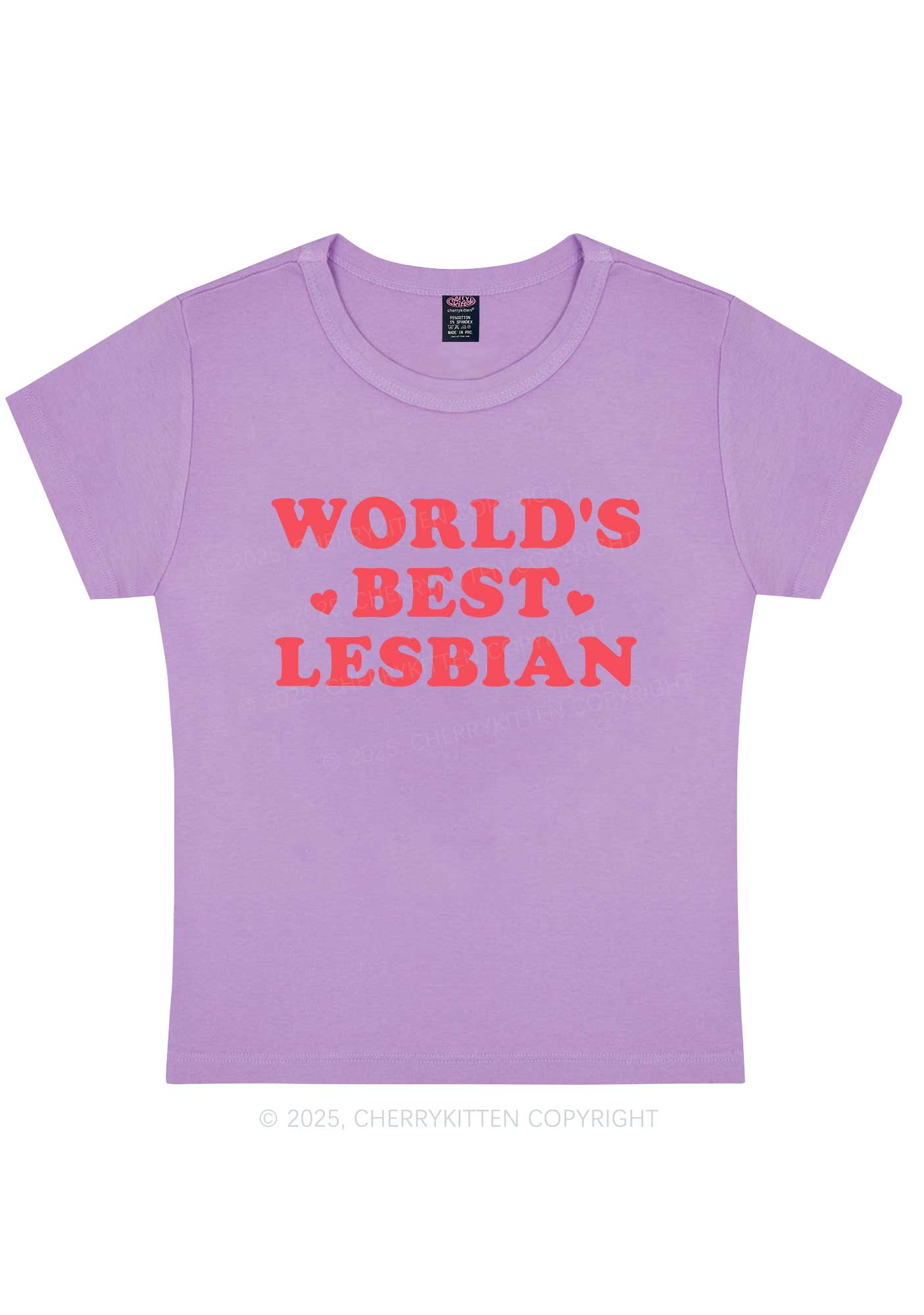 World's Best Lesbian Y2K Baby Tee Cherrykitten