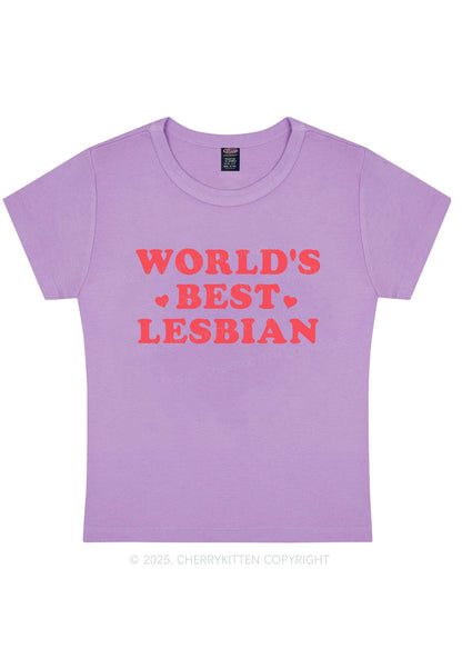 World's Best Lesbian Y2K Baby Tee Cherrykitten