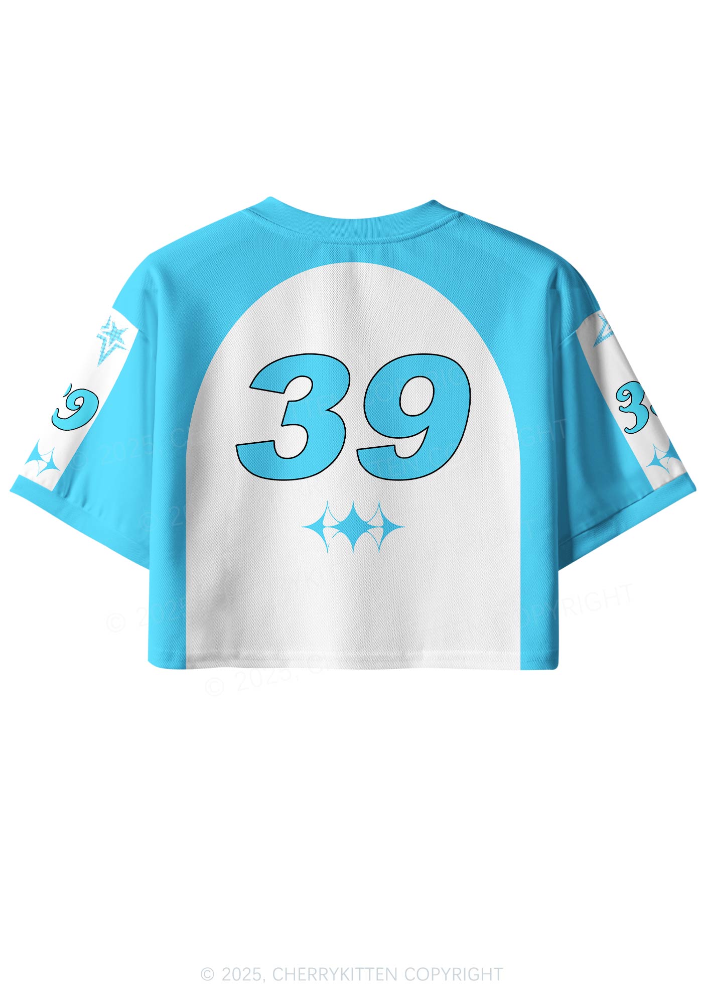 Custom Blue Rizz Em Tism Y2K Crop Sport Jersey Shirts Cherrykitten