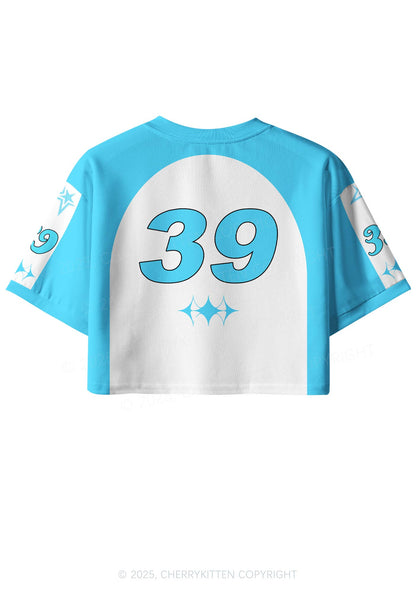 Custom Blue Rizz Em Tism Y2K Crop Sport Jersey Shirts Cherrykitten