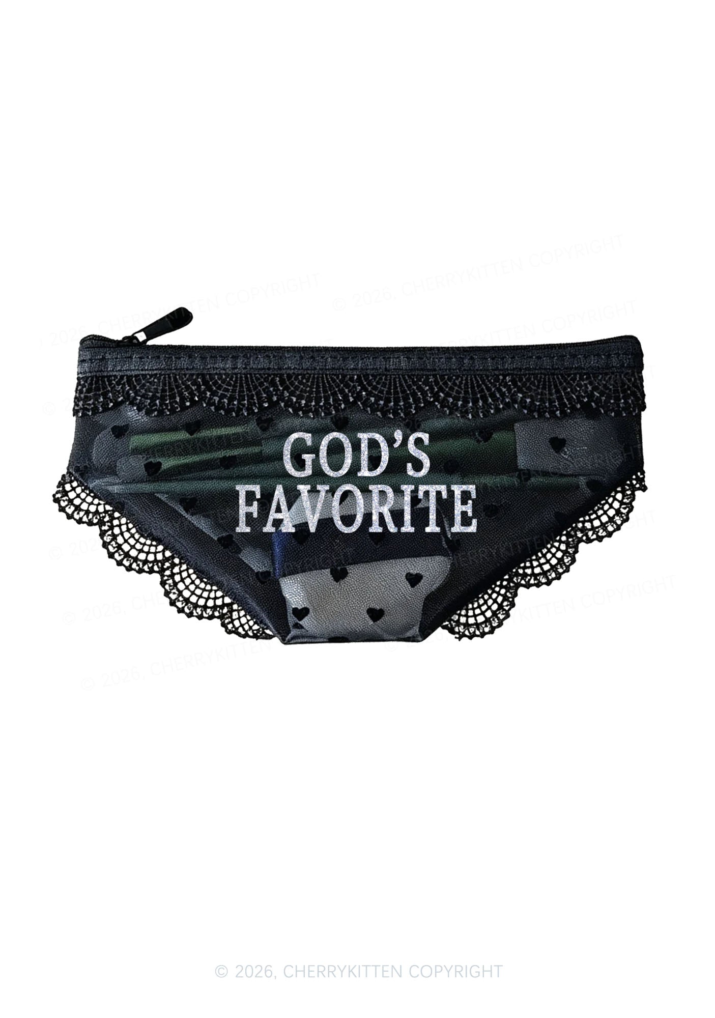 Glitter Gods Favorite Y2K Briefs Shape Cosmetic Pouch Cherrykitten