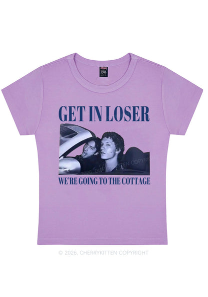 Get In Loser HR Y2K Baby Tee Cherrykitten