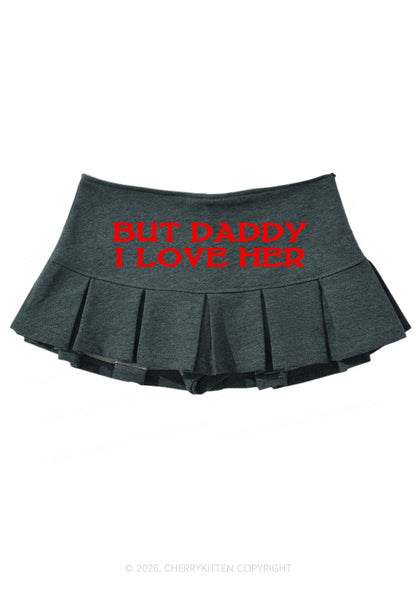 But Daddy I Love Her Pride Y2K Mini Pleated Skirts Cherrykitten