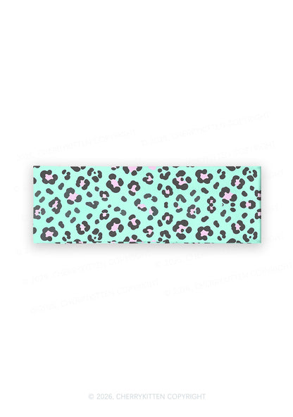Mint Green Leopard Y2K Print Headband Cherrykitten