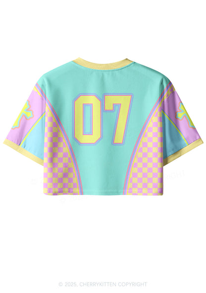 Custom Mint Green Cxxt Y2K Crop Sport Jersey Shirts Cherrykitten
