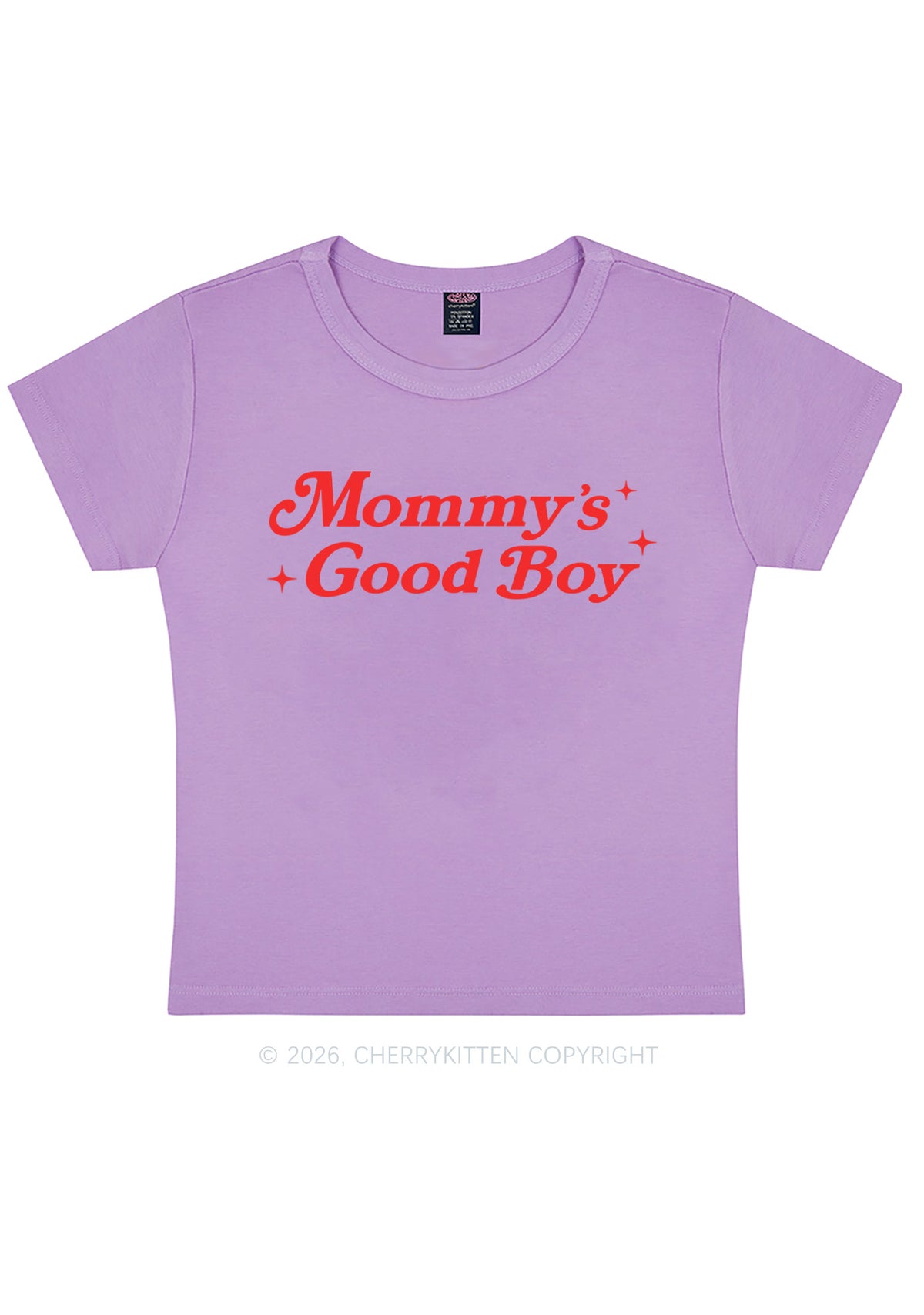 Mommys Good Boy Y2K Baby Tee Cherrykitten