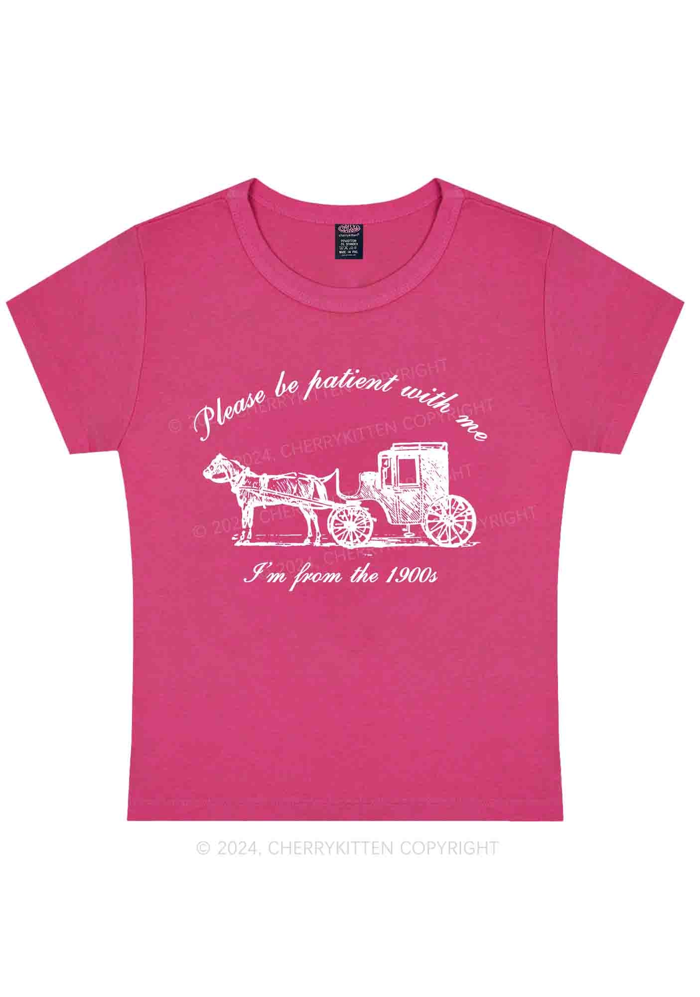 Curvy Please Be Patient With Me Y2K Baby Tee Cherrykitten