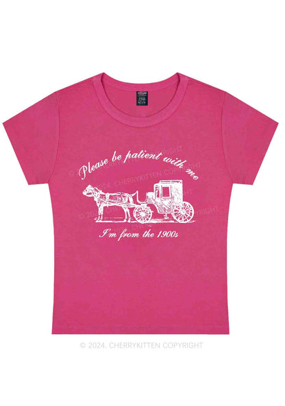 Curvy Please Be Patient With Me Y2K Baby Tee Cherrykitten